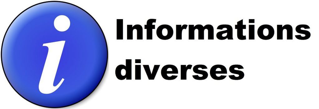 Infos diverses